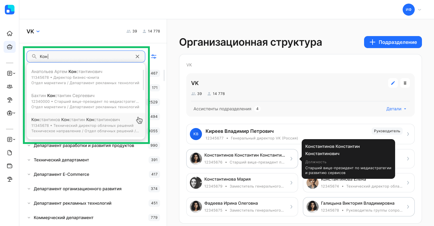 Управленческая структура